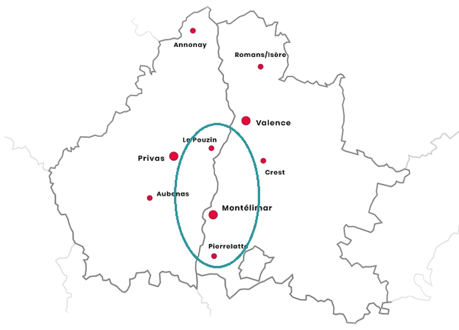 Secteur d'intervention Drôme Ardèche